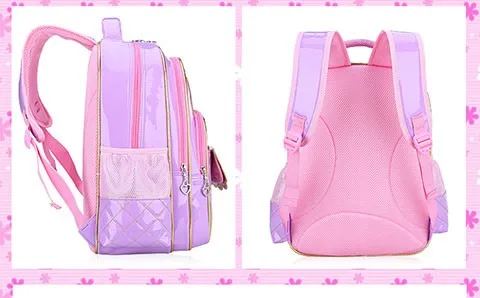 ZYJ девочек корона принцессы рюкзак для начальной школы блестящие Водонепроницаемый детей розовый студент кожаный рюкзак сумка Mochila
