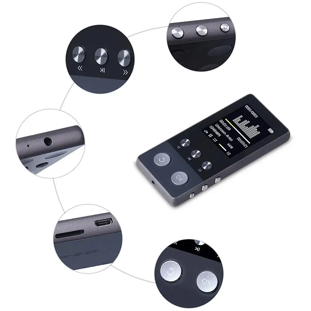 MP3 плеер без потерь HI FI 4 ГБ 8 16 с FM радио часами электронная книга для чтения