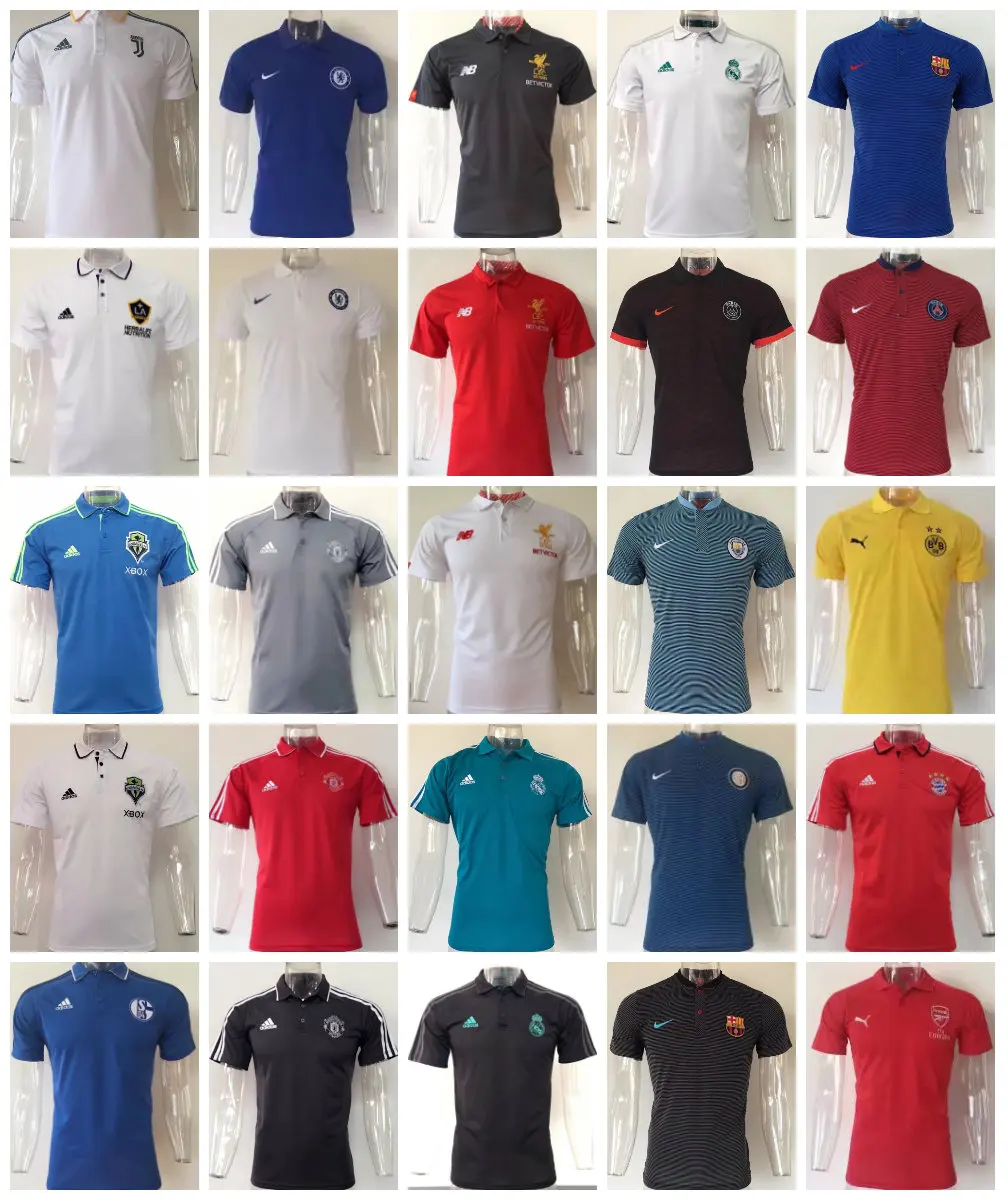 

top thai quality 2017 2018 Real Madrid Soccer Jerseys 17 18 ROBBEN LEWANDOWSKI RONALDO POGBA ROONEY soccer polo Shirts