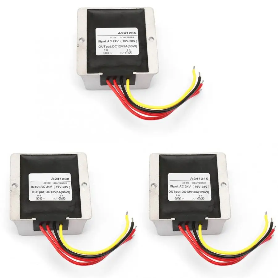 Регулируемый Импульсный блок питания лабораторный блок питания AC24V к DC12V большой алюминиевый корпус Converter преобразователь питания