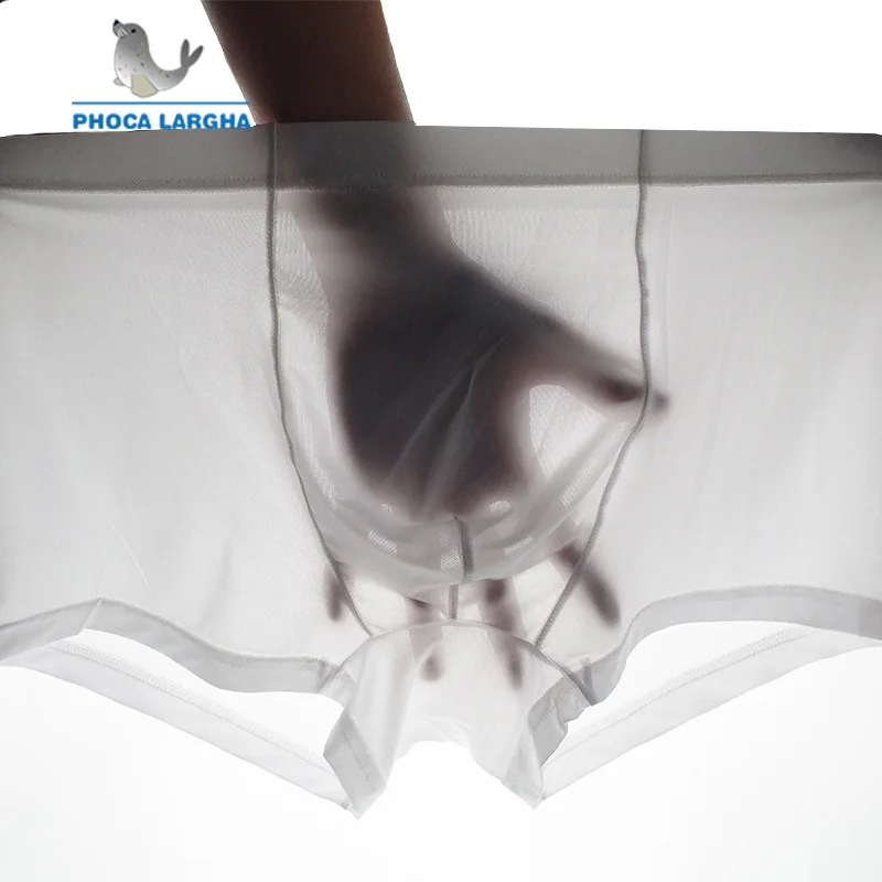 Новый Ice Silk для мужчин нижнее белье мужские боксеры сексуальные трусы тонкие