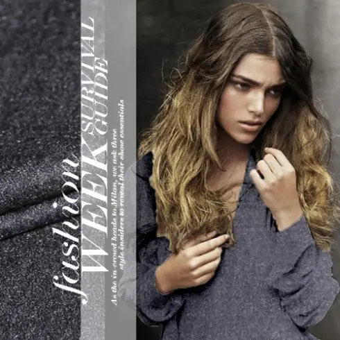 Image LEO LIN 2017 Winter  italy type ultra thin smoky grey Fashion liangsi Woolen Cloth Sewing fabric