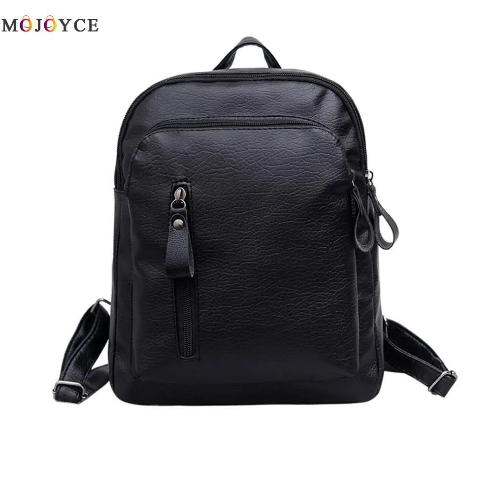 Women Backpacks Solid Fashion School Bag For Teenage Girls High Quality PU Leather Vintage Waterproof Backpack