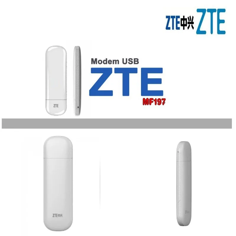 Zte разблокированный MF197 3g GSM 14,4 Мбит/с USB Мобильный широкополосный модем