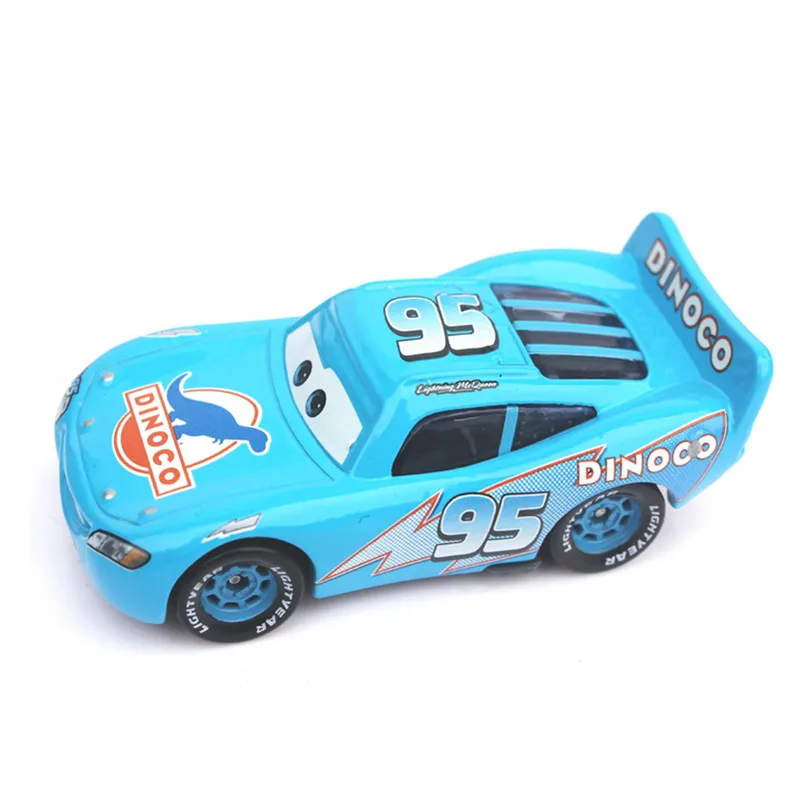 Disney Cartoon Pixar Cars 2 Blue Dinoco McQueen литая под давлением металлическая Игрушечная машина