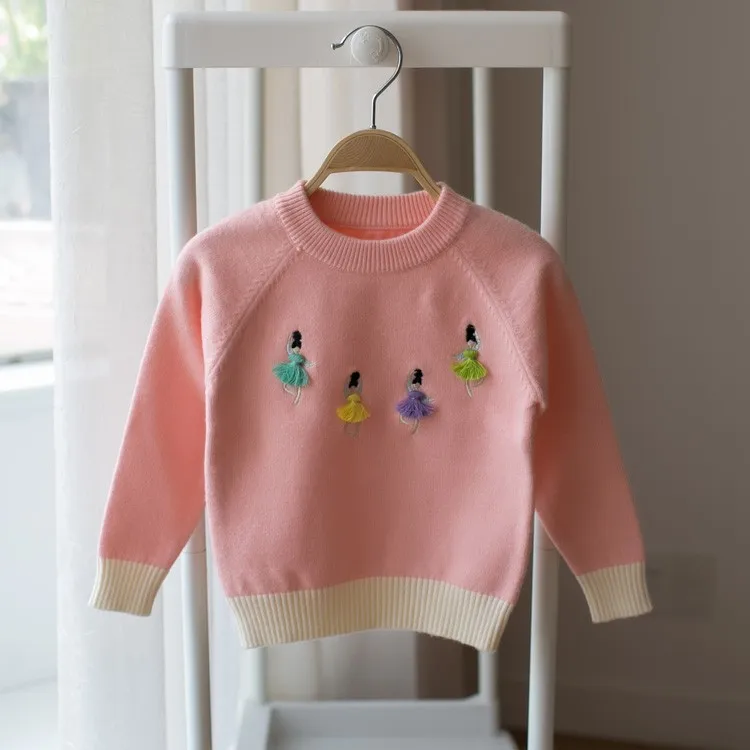 Лидер продаж; Новое поступление; детская одежда; вязаные пуловеры для маленьких девочек; сезон осень-зима; свитера для танцовщиц; теплая верхняя одежда; свитер для девочек