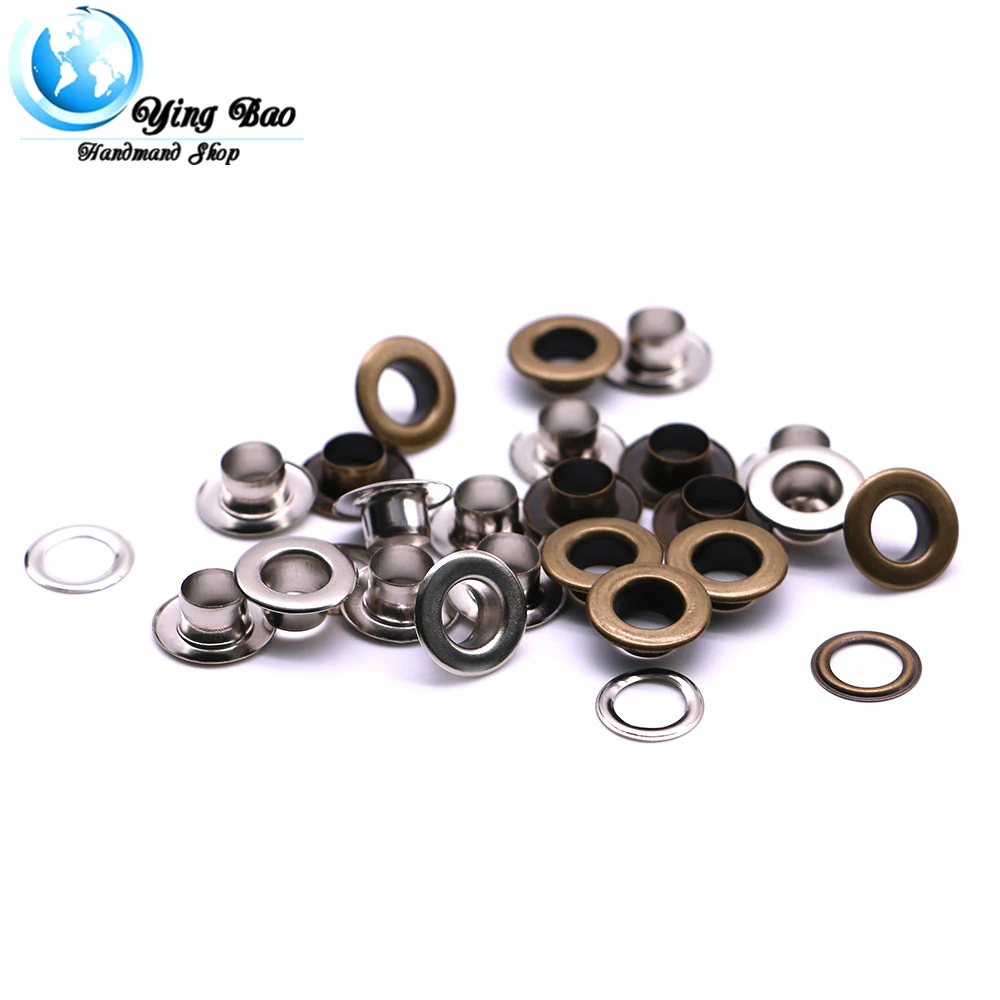 50sets/pack(Outer diameter)12mm (eyelets)6mm (high)4.5mm shoelace eyelets eyelets for card Three color Q-17
