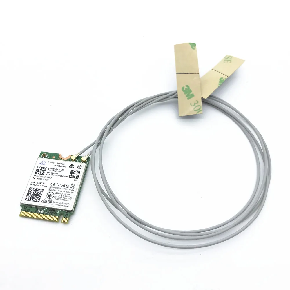 

2 x Laptop MHF4 Antenna 53cm/20.8" for DW1560 BCM94352Z BCM94350Z BCM94356Z DW1830 Intel 8260 8265 18260 18265 NGFF/M.2 Card