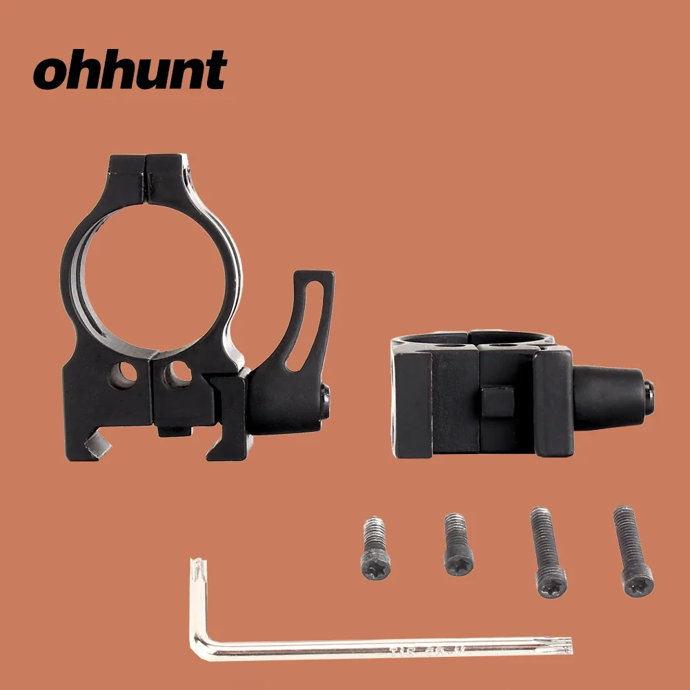 Ohhunt 25,4 мм 2 шт. из литой стали крепление для прицела быстросъемные кольца для прицела высокий/низкий профиль 20 мм Пикатинни Вивер рельсовая база