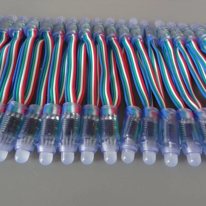 DC5V 12mm addressable WS2811 RGB Led pixel module Waterproof IP68 full color addressable node light bar WS2801 50Pcs/lot