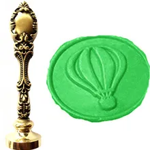 Винтажный воздушный шар изображение на заказ логотип роскошный воск печать штамп латунь Павлин металлическая ручка подарочный набор