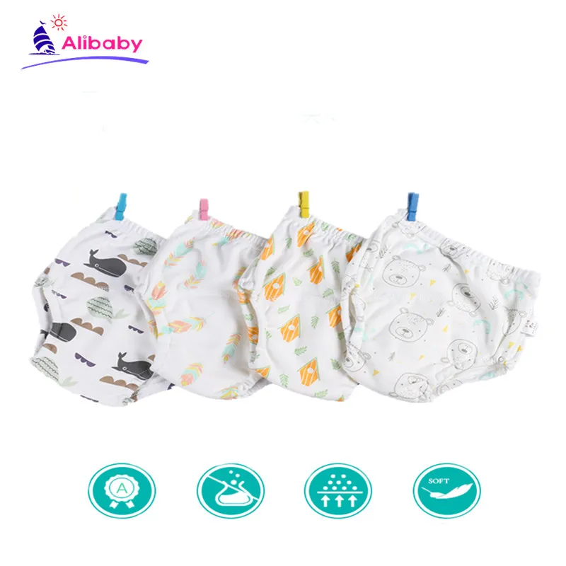 

Cotton Baby Nappies Diaper Reusable Washable Cloth Diapers Nappy Cover Waterproof Newborn Baby Traning Panties Diapers Pocket