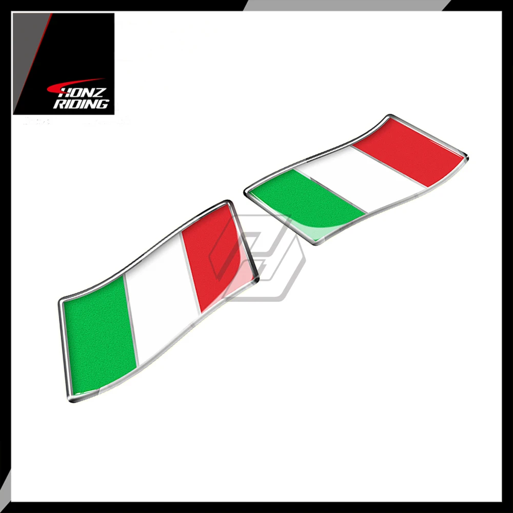 For Aprilia Vespa Ducati Monster Italy Flag Sticker Car Motorbike Italia Stickers 3D Resin