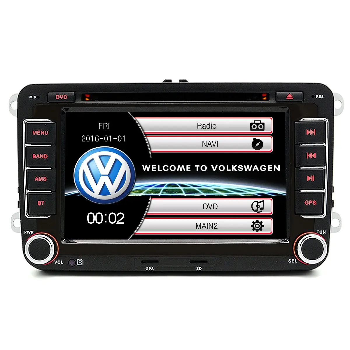 

2 Din Car DVD Multimedia Player Touch Screen WiFi Radio FM AM GPS SWC for Volkswagen/Jetta/Skoda/Polo/Caddy/ Tiguan/Turan/Amark