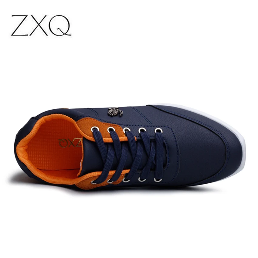 New 2017 Men Shoes Lace Up Designer Spring Autumn Fashion Men Casual Shoes Male Footwear For Men Black Blue