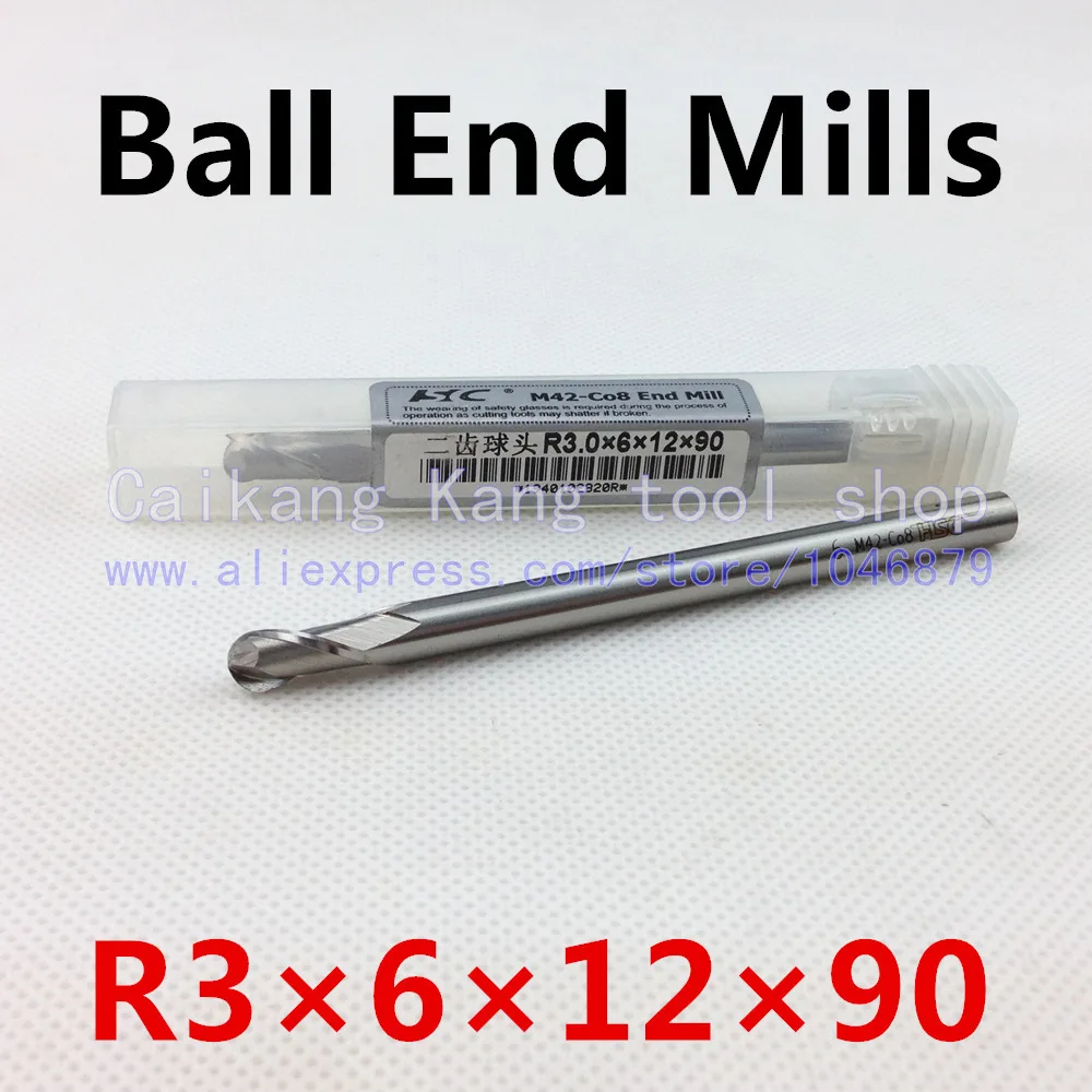 New 2Flute Superhard cutters Cobalt cemented carbide ball nose end mill M42 Co8 Ball End Mills