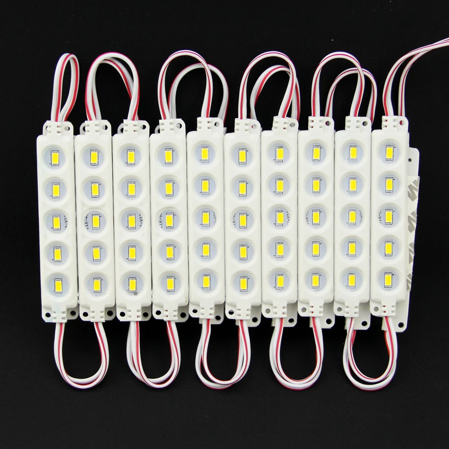 1000 шт./лот 2017 новые SMD 5730 Светодиодные модули DC 12V 5 Leds водонепроницаемые IP65