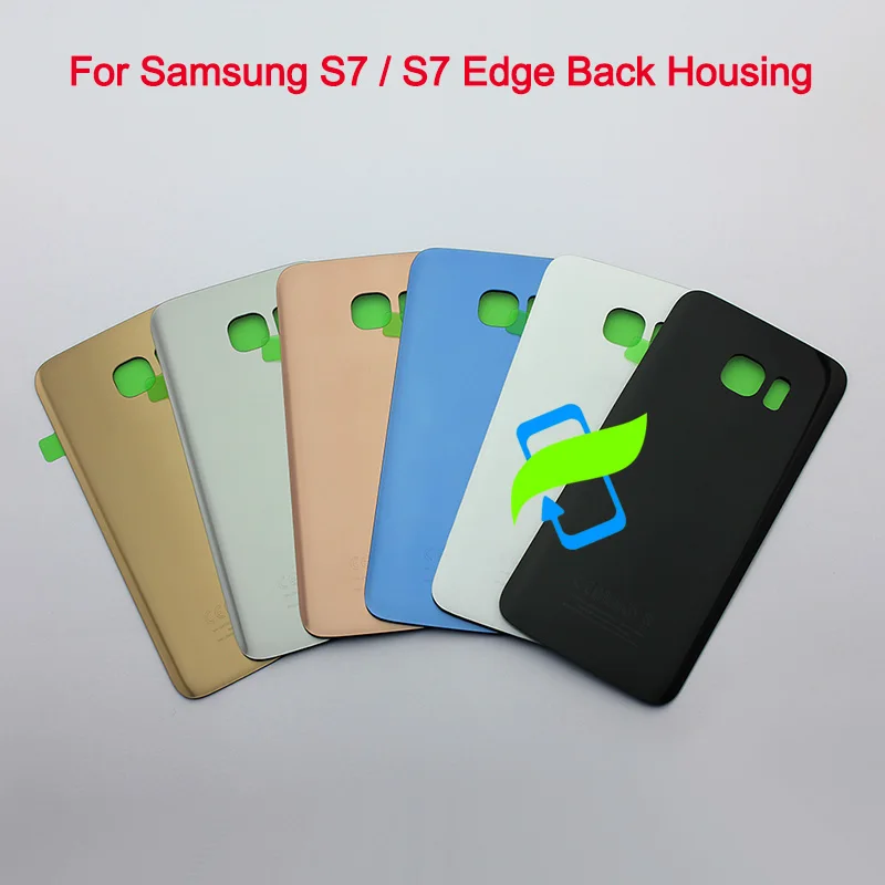 Крышка батарейного отсека для Samsung Galaxy S7 G930F/S7 Edge G935F Задняя стеклянная крышка