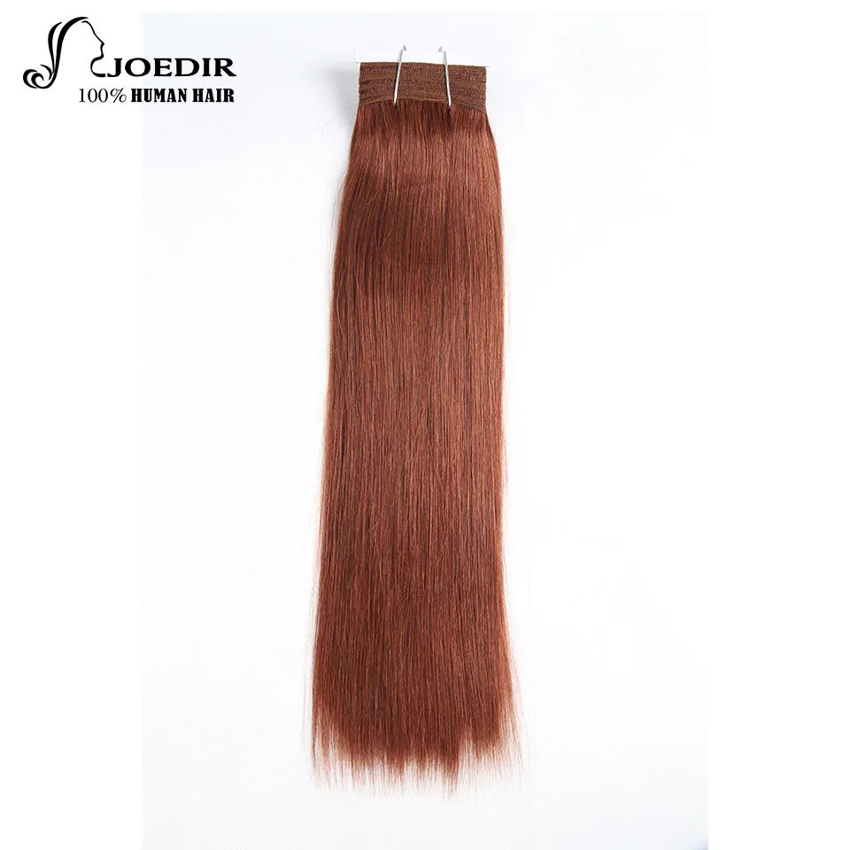 Joedir волос предварительно Цветной бразильский переплетения человеческих волос яки прямо #33 богатый Медь красный Burg 99J Цвет коричневый