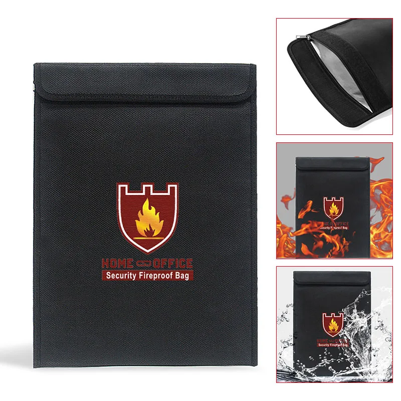 

Fireproof Money Document Bag Water Resistant Cash Envelope Holder Protection Pouch Bags JLRJ88