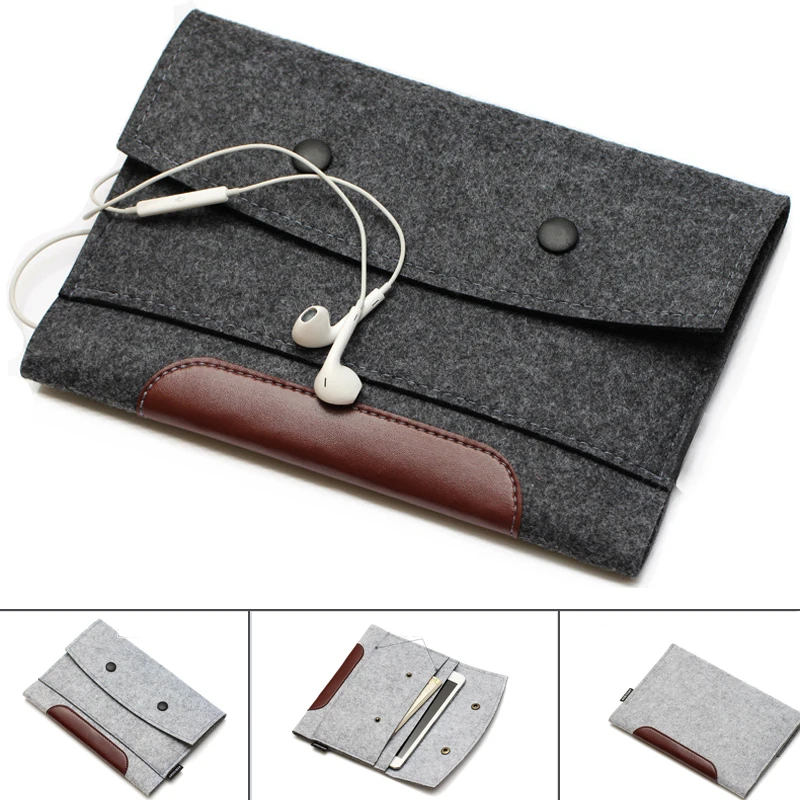 

Wool Felt Laptop Sleeve Case Notebook Bag Tablet Pouch 7 8 10 11 12 13 14 15 17.3 for Macbook Air Pro For Xiaomi 13.3 15.6 inch