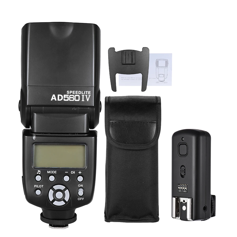 Andoer AD560 IV 2,4G Беспроводная универсальная накамерная камера с триггером вспышки светильник для Canon Nikon для sony DSLR camera s