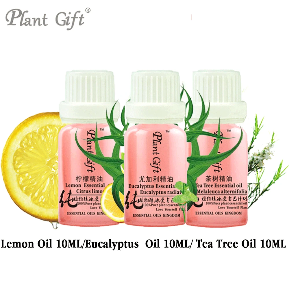 100 Pure Plant Essential Oils Argentina Imports Lemon / Eucalyptus / Tea Tree Oil 10ml Soften