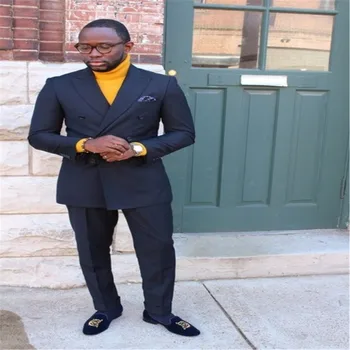 

Double Breasted Latest Coat Pant Designs Double Breasted Men Suit Simple Skinny Classic Custom Men Tuxedo 2 Piece Suit