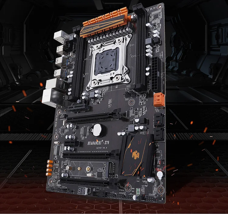 HUANANZHI X79 Plus اللوحة مع M.2 SSD فتحة خصم اللوحة مع 2 SATA3.0 منافذ 3 * PCI-E x16 فتحات دعم 4*16G 1866