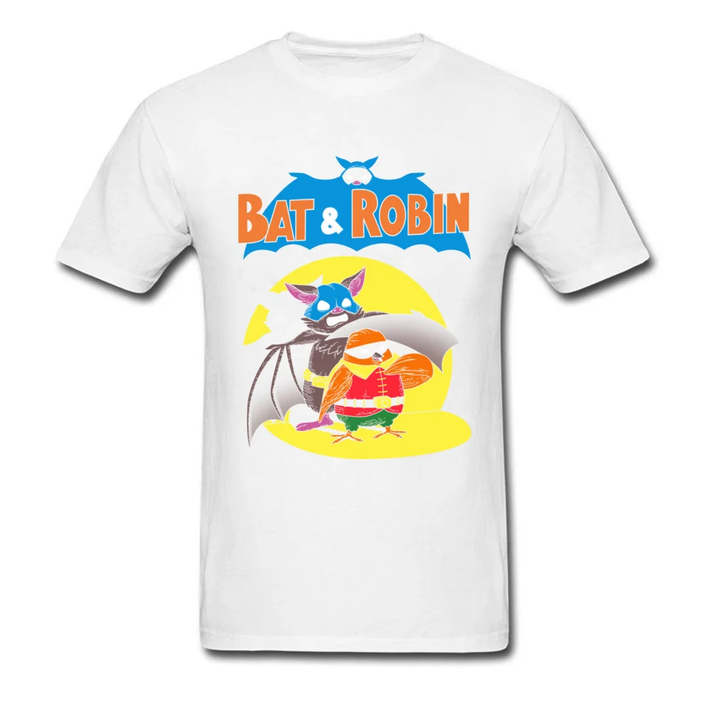 bat and robin 10104 Summer/Autumn 100% Cotton O Neck Tops & Tees Short Sleeve Custom Tee Shirt 2018 Popular Crazy T Shirts bat and robin 10104 white