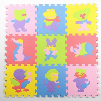 

9pcs Baby Play Children's Mat Cartoon Pattern Carpet EVA Puzzle Mats Kids Floor Puzzles Play Mat Gym Crawling Mats
