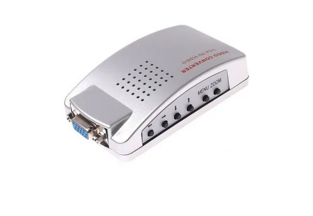Free Shipping PC VGA to TV Video AV Signal Converter video Switch Box Wholesale |