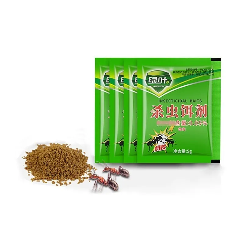 50pcs Newest Green Leaf Powerful Killer Bait Powder Ants Drugs Repellent Trap Pest Control Effective Killing Termite Red Ants