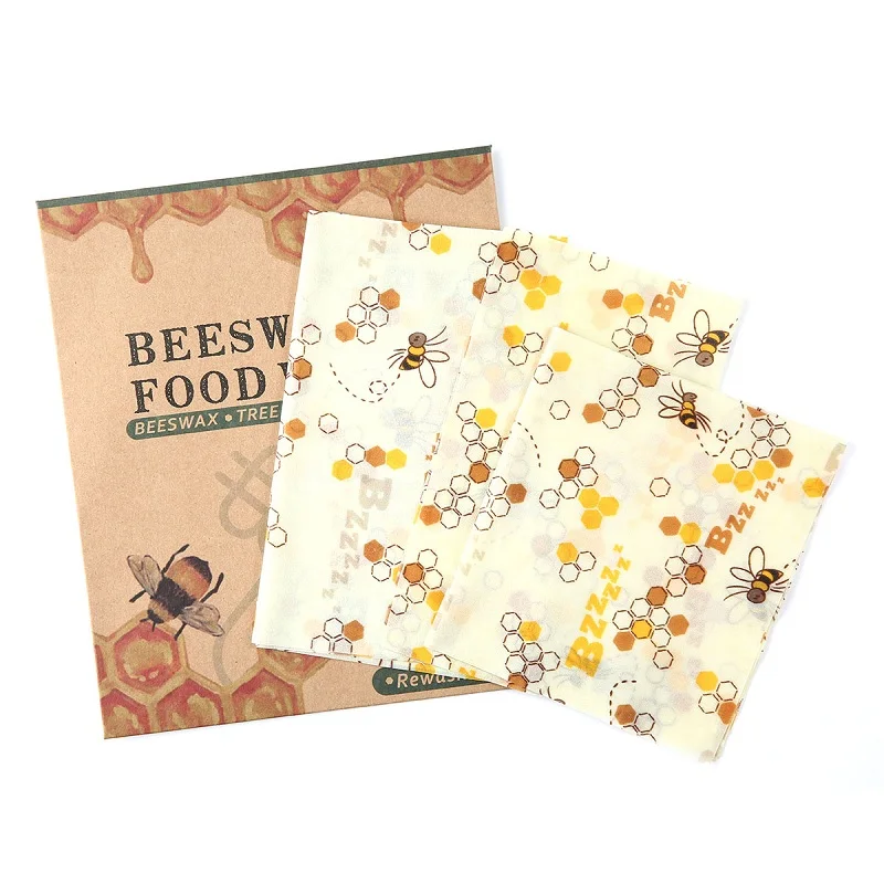 

Reusable Eco-friendly Sustainable Rewashable Silicone Tree Resin Plant Oils Beeswax Food Wraps