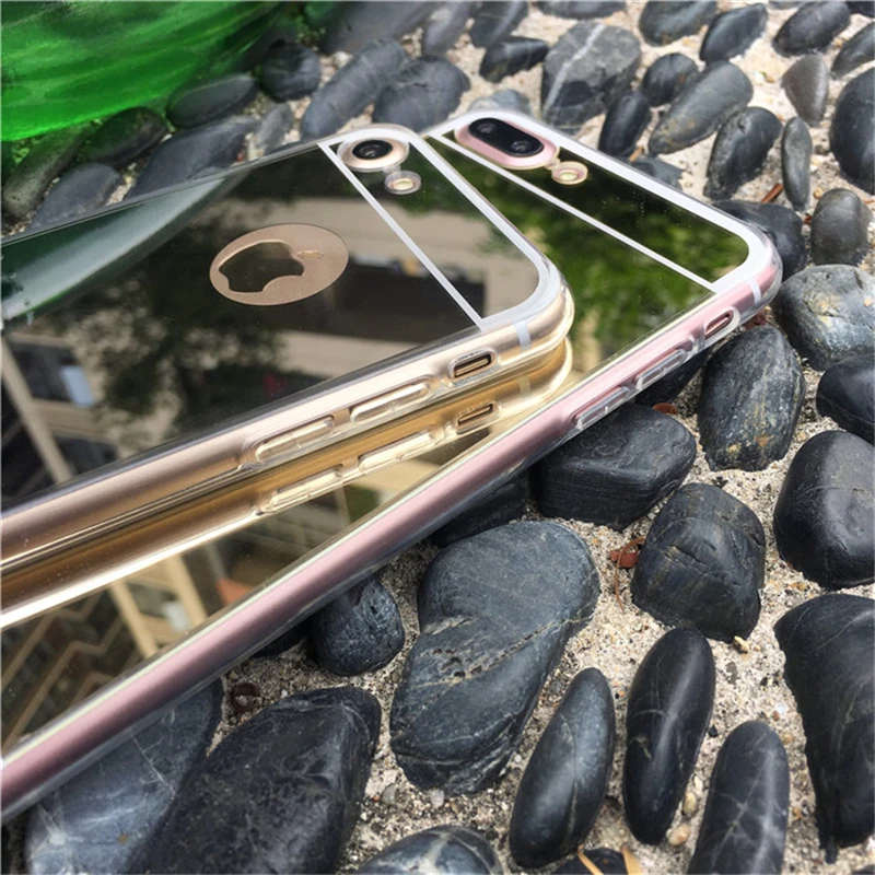 Зеркальный силиконовый чехол Nephy для iPhone 5 5S SE 5SE 6 s 6S 7 7s 8 Plus 6plus 6splus 7plus 8plus гелевый