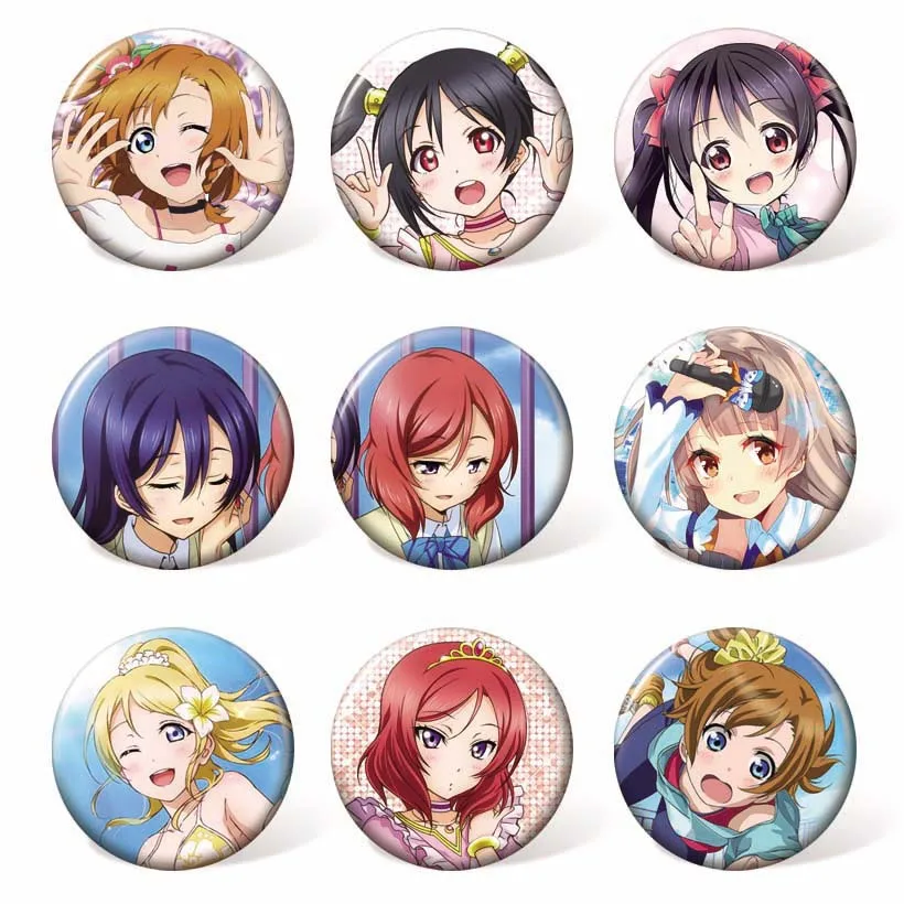 Buy 9pcs Set 58mm Anime Badge Love Live