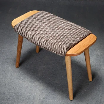 

White Oak Wood Shoe Stool