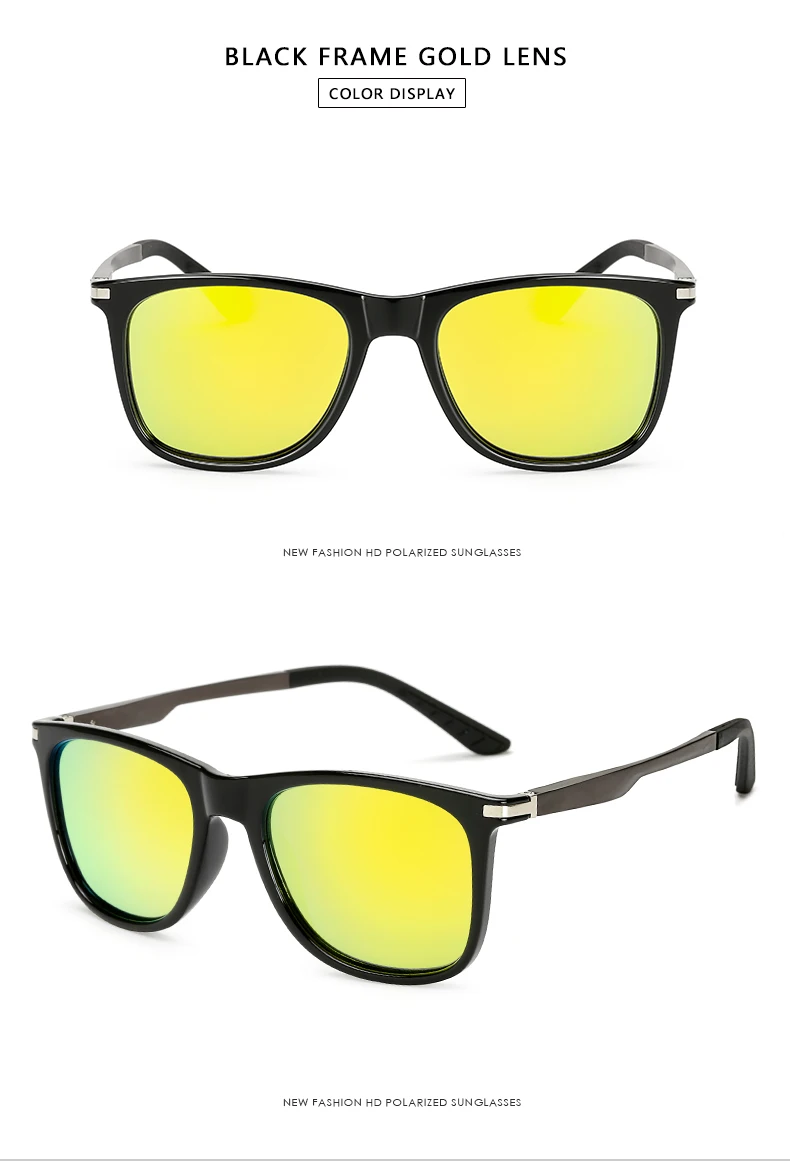 Длинные Хранитель Для мужчин поляризованных солнцезащитных очков высокое качество Алюминий сплава рама мужской вождения очки UV400 с