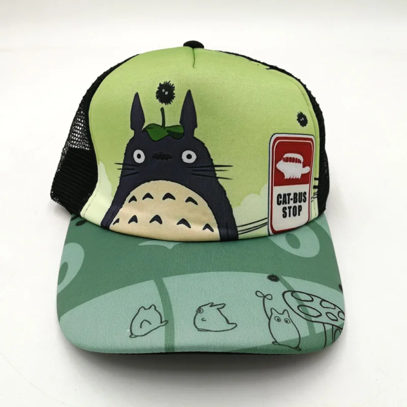 Аниме ACG Hatsune Miku Бейсбол остроконечная Кепка Snapback девушка солнцезащитная Кепка с сеткой - Цвет: Totoro-1