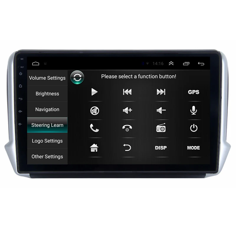 Clearance 10.1" 2.5D IPS Android 8.1 Car DVD Multimedia Player GPS for Peugeot 2008 208 2013 2014-2016 audio car radio stereo navigation 3