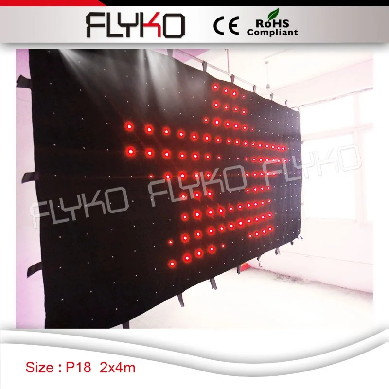 

P18 2M*4M Led Video Curtain With Off Line Controller Led Graphic Curtain,Tricolor Led Light Curtain 90V-240V