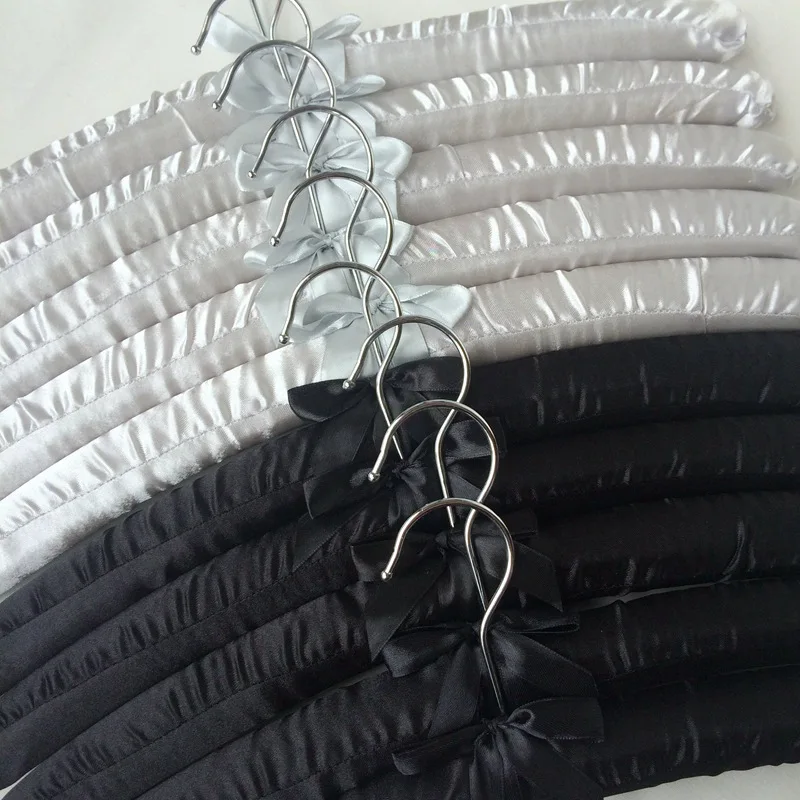 Santin мягкая вешалка для губки красивая атласная вешалка мужские вешалки для одежды зажим для брюк противоскользящая вешалка для домашнего использования в отеле 42 см
