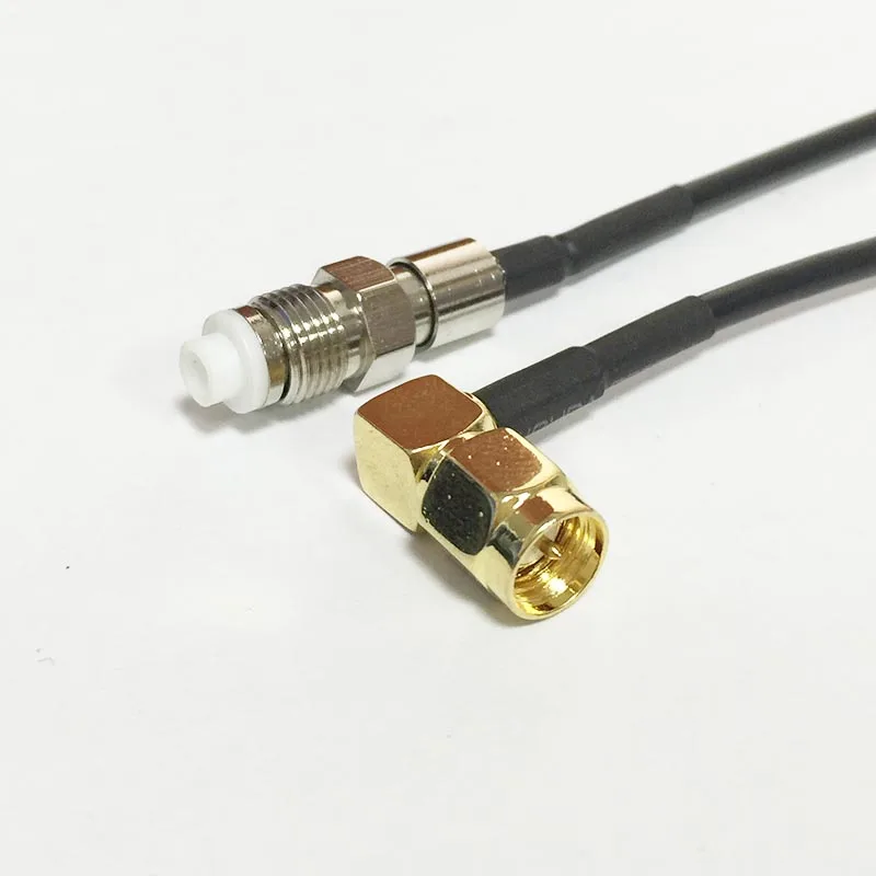 Коаксиальный кабель разъем SMA типа папа под прямым углом FME Мама RG174 отрезок 20 см 8
