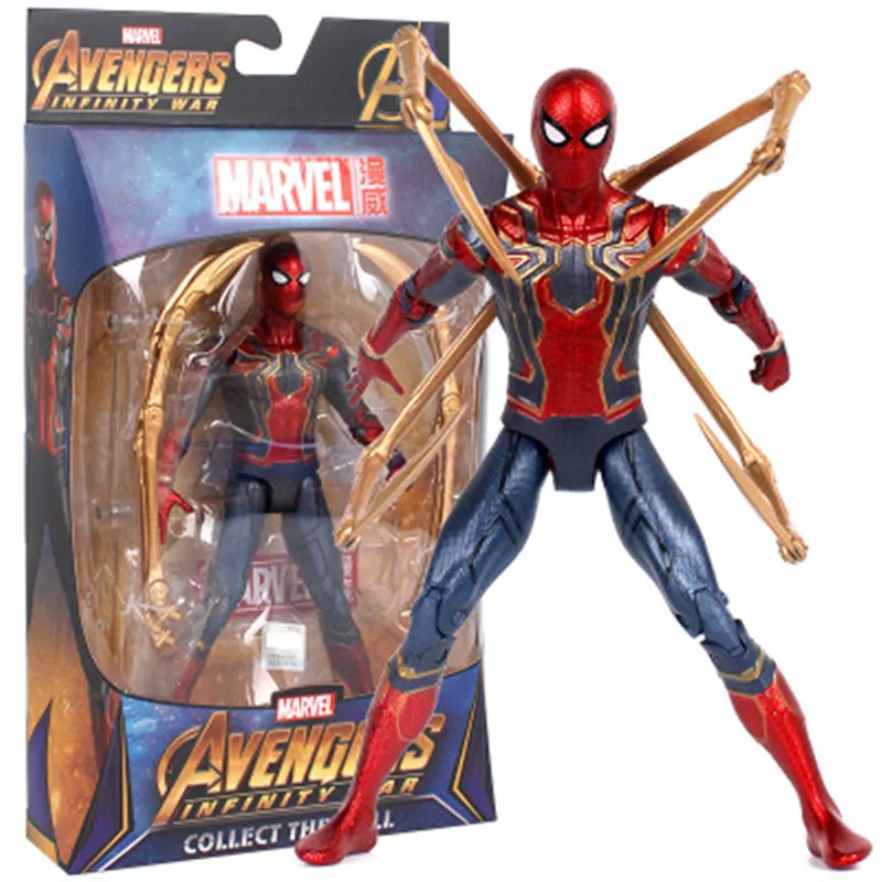 

17cm Marvel the Avengers 3 Infinity War Iron Spider Man Amazing Spiderman Movable Action Figure model toys for Children gift