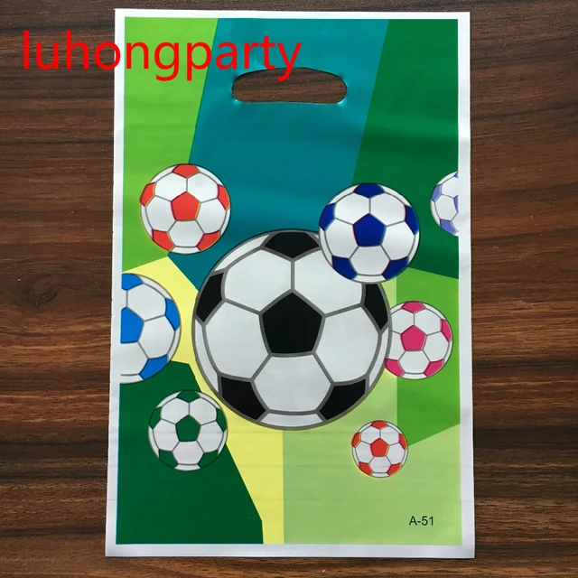 20pcs 25 15cm Football Printed Plastic Gift Candy Bags Ping 20pcs 25 15cm Football Printed Plastic Gift Candy Bags Ping Bag For Kids