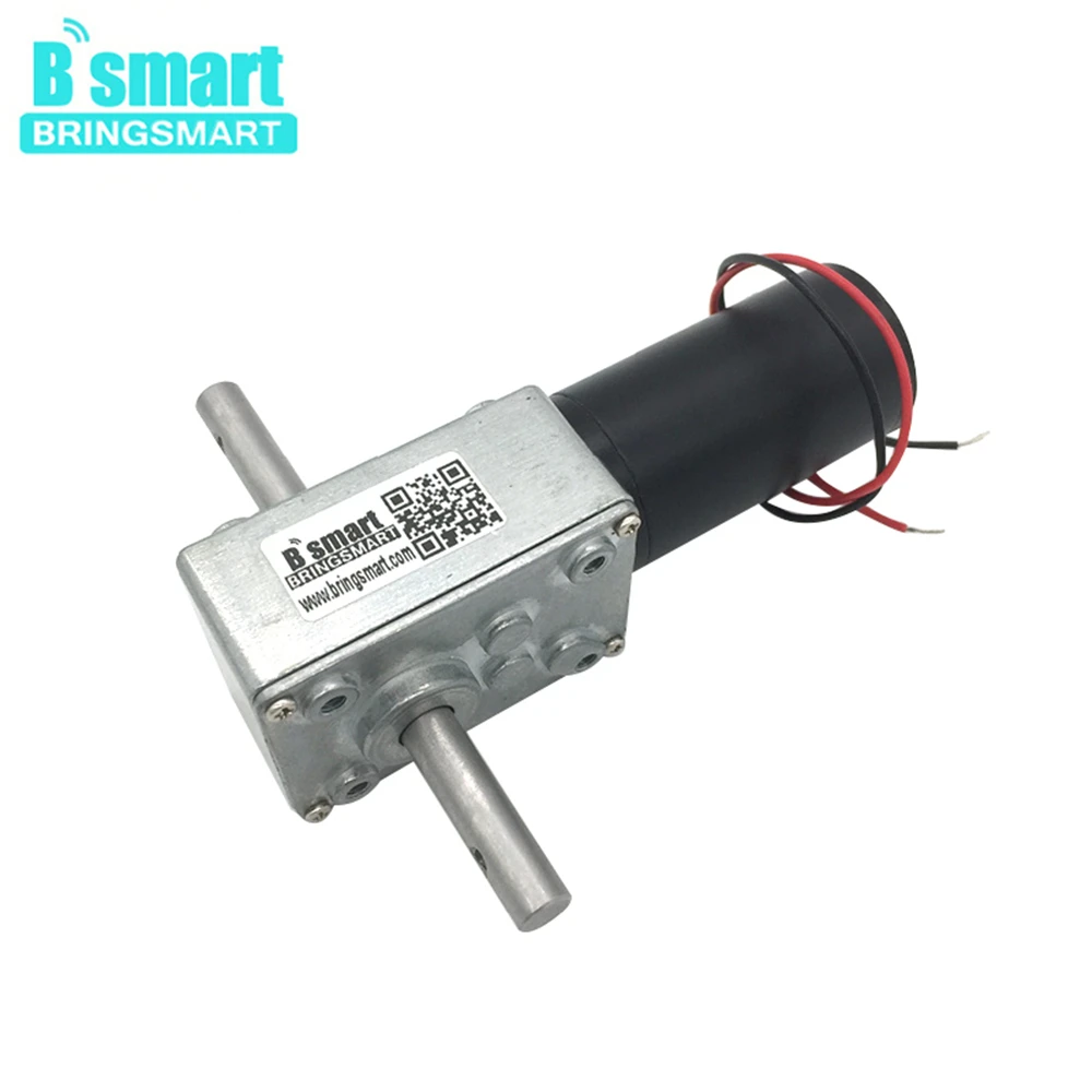 

Bringsmart 5840-31zy Motor High Torque Reversed Reducer Worm Gear Motor DC 12V Duel Shaft 24V Self-lock Automatic Drying Rack