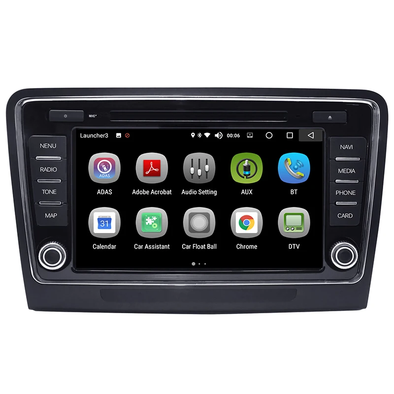 Top Car Multimedia player 2 Din Android 8.0 Car DVD For VW/Volkswagen Skoda superb 2009-2014 8" 4G/32G touch screen Car Radio GPS 3