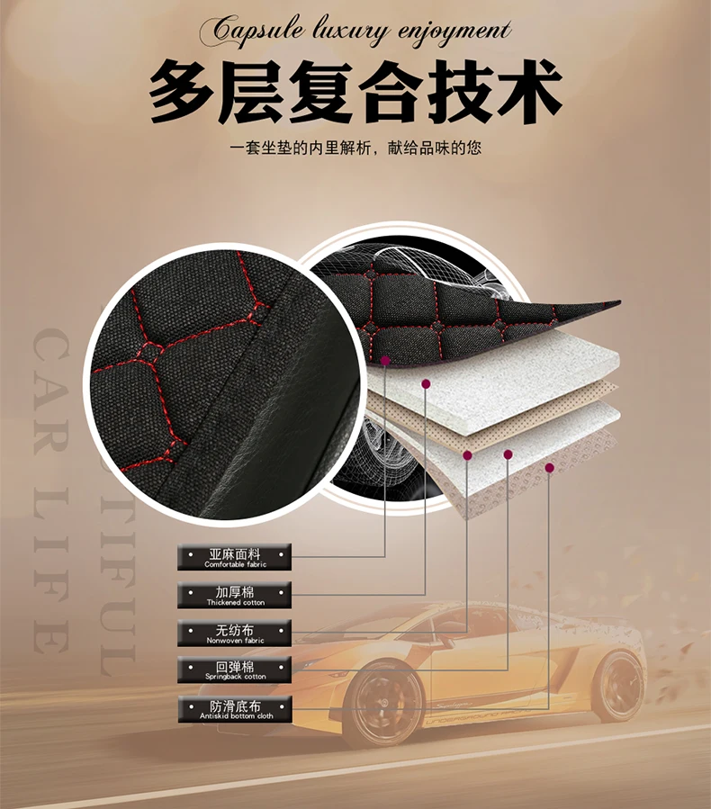 5 Seats Car Seat Covers Set Universal Fit Most Cars Seat Protector with Backrest Automobile Line Cushion Pad Mat for Auto Truck