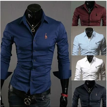 Новинка, Рождественская новая брендовая мужская рубашка с длинными рукавами, повседневные зауженные официальные мужские рубашки с цветочной вышивкой