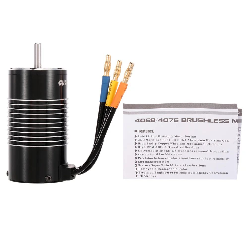

RC Car Motor 4076 2200KV Sensorless Brushless Motor for 1:8 TRAXXAS HPI RC Car RC Truck